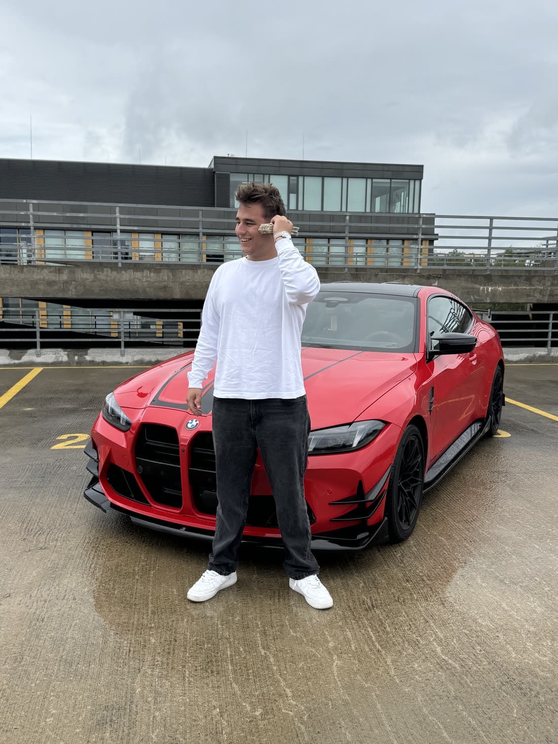 Gerox przy czerwonym BMW M3